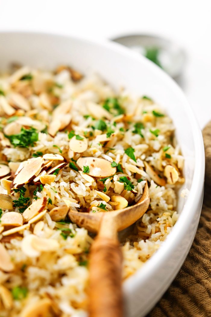 Garlic Toasted Almond Basmati Rice