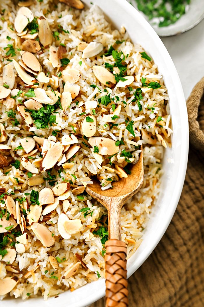 Garlic Toasted Almond Basmati Rice