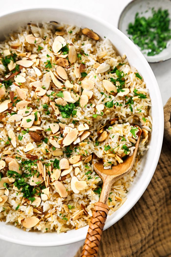 Garlic Toasted Almond Basmati Rice