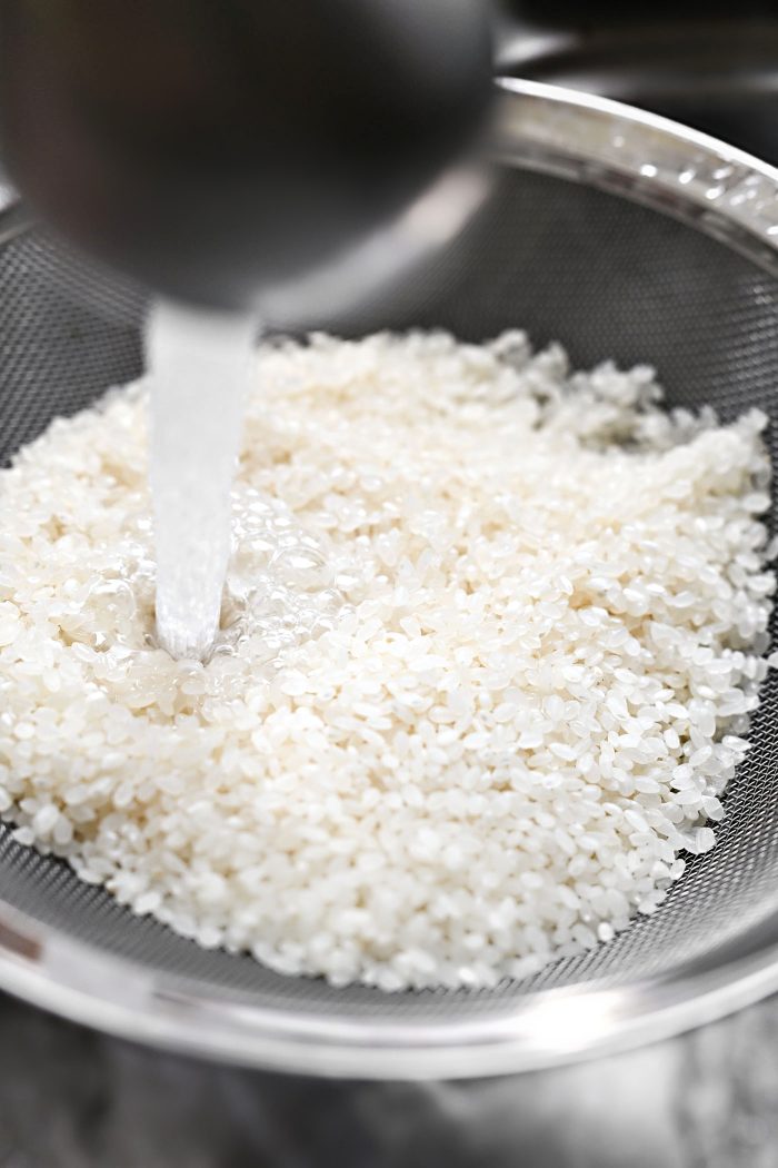 rinse rice