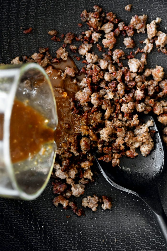 pour in sauce